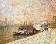 Barges in the Snow, Armand guillaumin